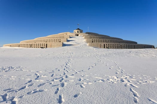 A view from Monte grappa first world war memorial, Italy
