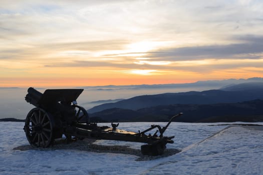 Cannon from Monte Grappa first world war memorial