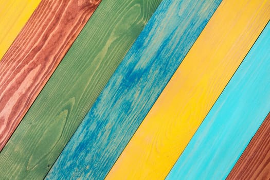 Colorful painted wooden texture background