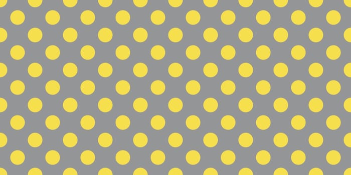 Illuminating yellow and ultimate gray seamless polka dot pattern illustration
