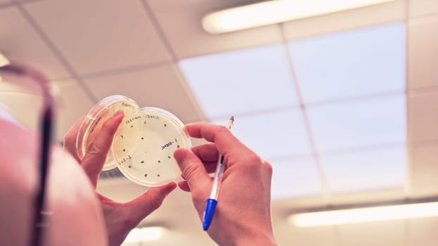 a scientist working in his lab with samples and researching