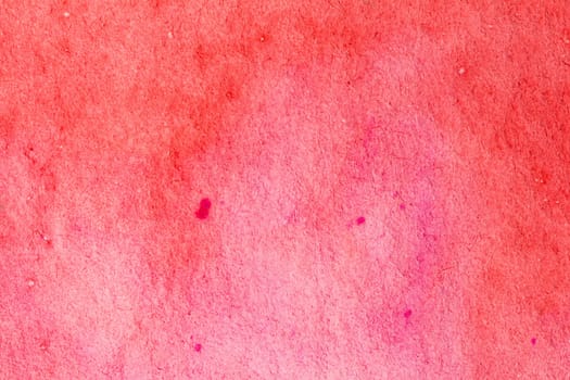 Abstract red background. Water color paint on paper