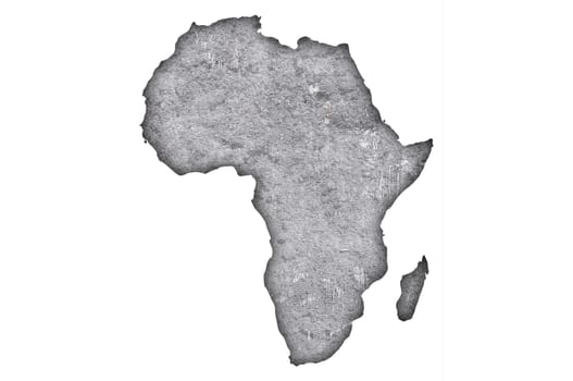 Map of Africa on weathered concrete