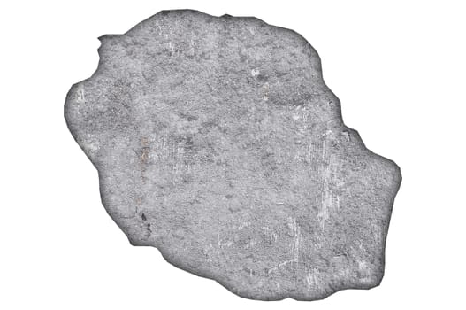 Map of Reunion on weathered concrete