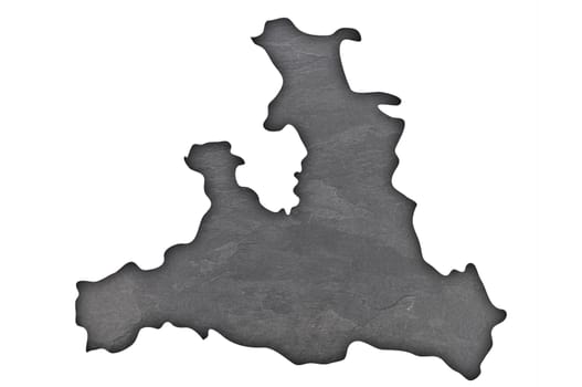 Map of Salzburg on dark slate