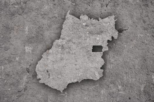 Map of Goias on weathered concrete