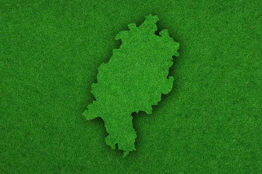 Map of Hesse on green felt