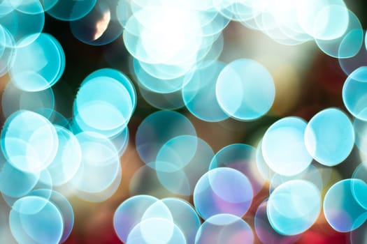 abstract blurry bokeh blue pastel tone colorful . lens flare light image.vintage tone color filter. Blue Tosca Bubble Background
