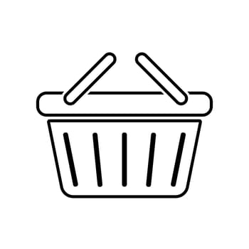 Abstract shopping cart for groceries from the supermarket - Vector illustration