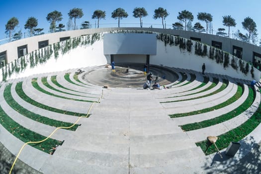 Galician Park, view from above. The city of Krasnodar, a beautiful park.