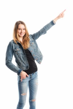 Teenager holds a presentation