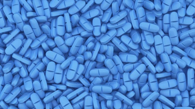 Heap of pills. 3d illustration