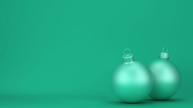 Shiny christmas ball toy. 3d illustration. Minimal concept