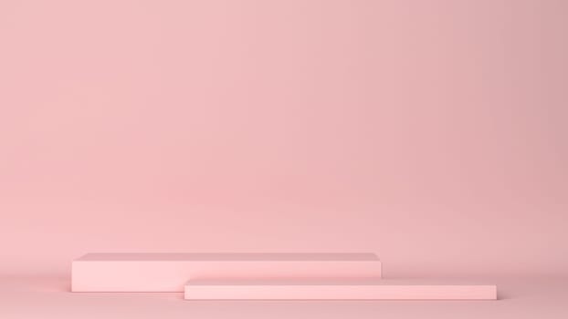 Simple podium stand. Minimal scene. 3d illustration