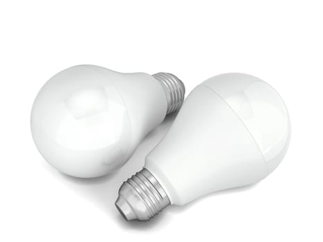 Led light bulb. 3d illustration isolated on white background