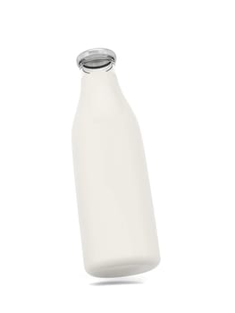 Milk bottle. 3d illustration isolated on white background