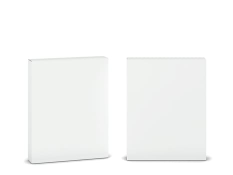 Blank cardboard box mockup. 3d illustration isolated on white background