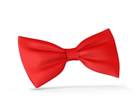 Silk bow tie. 3d illustration isolated on white background