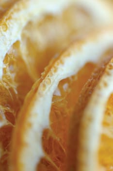 Close-up of dried slices of lemon