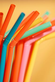 Close-up of drinking straws