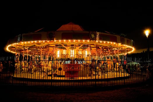 Close-up of a carousel