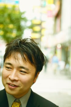 Close-up of a businessman smiling