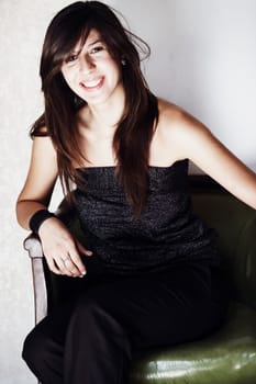 Portrait of a young woman smiling