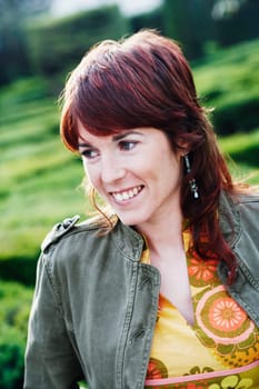 Close-up of a young woman smiling