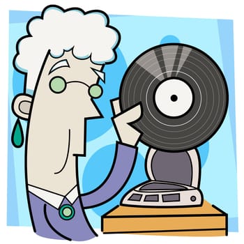 Close-up of a woman holding a record