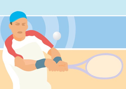 Close-up of a man playing tennis