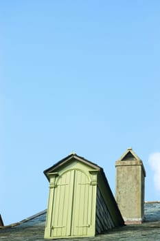 High section view of a house, New Orleans, Louisiana, USA