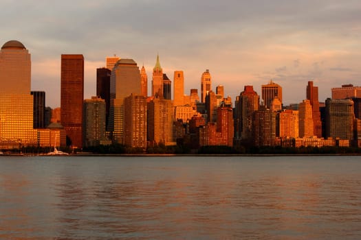 Skyscrapers at the waterfront, Manhattan, New York City, New York State, USA
