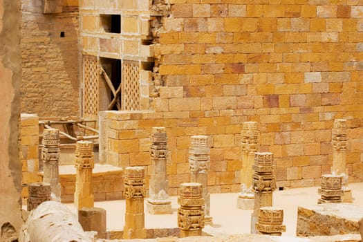 Columns in a palace, Jaisalmer, Rajasthan, India