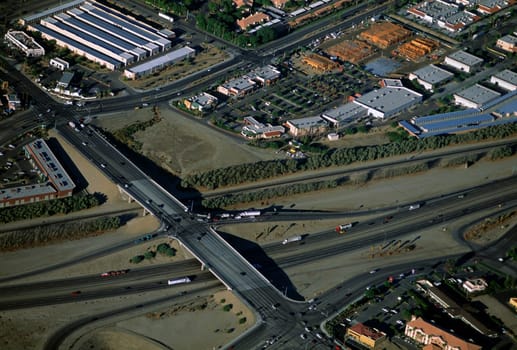 Suburban developments, Southern California, Aerial view