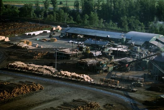 Large commercial sawmill, Idaho, USA