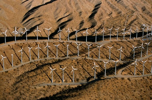Wind farm turbines, Whitewater, California