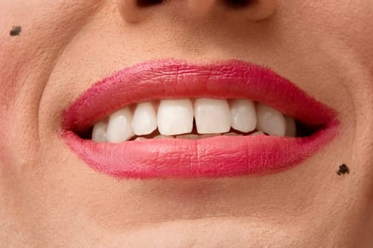 Close-up of smiling face of a person