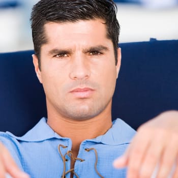 Portrait of a mid adult man looking serious