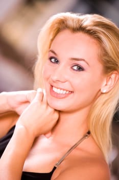 Portrait of a young woman smiling