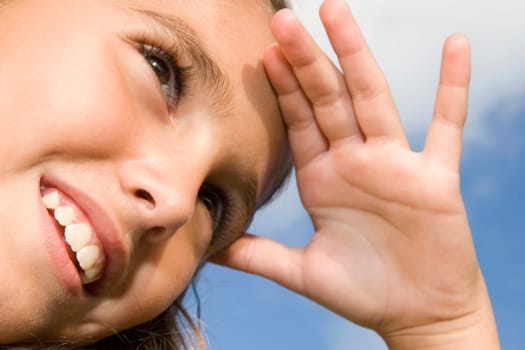 Close-up of a girl looking away