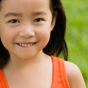 Portrait of a girl smiling