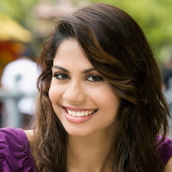 Portrait of a young woman smiling