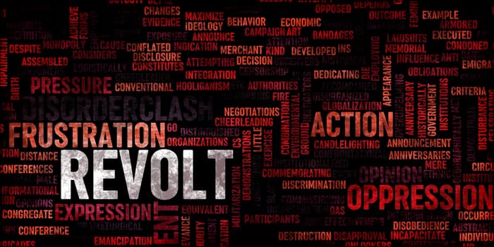Revolt Concept as an Abstract Background Banner