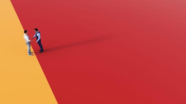 Corporate Background with Two Business People Shaking Hands Concept