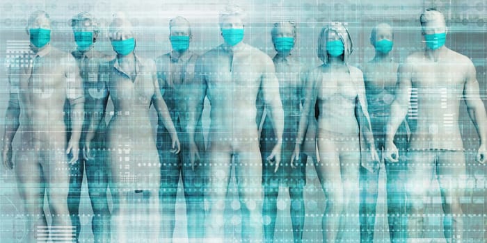 Medical Staff Wearing Face Mask in Global Epidemic