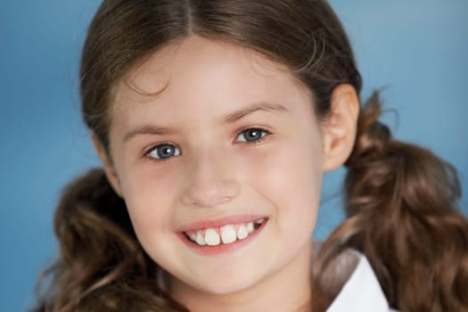 Close-up of a girl smiling