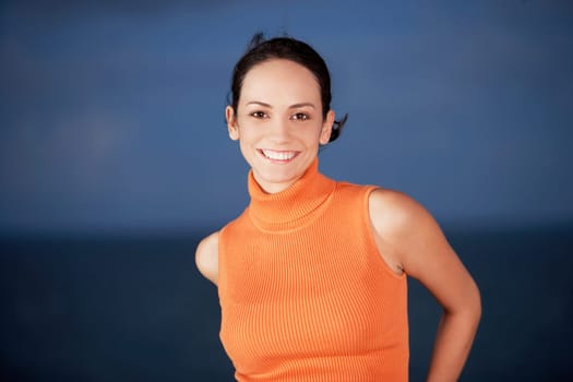 Portrait of a young woman smiling