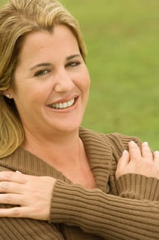 Portrait of a mid adult woman smiling