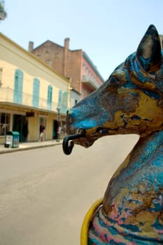 Close-up of a statue on the roadside, New Orleans, Louisiana, USA