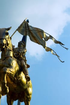 Low angle view of a statue of St. Joan Of Arc, New Orleans, Louisiana, USA